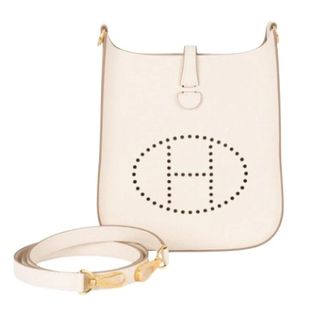 Herm&egrave;s Pre-owned Evelyne Sellier 16 Schoudertas - Dames - Pre-owned - Beige - Maat: ONE Size Leer