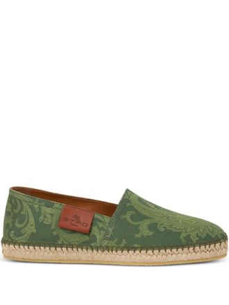 Etro paisley-motif espadrilles - Green