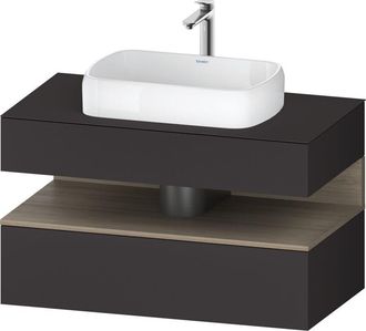 Duravit Duravit - Qatego Consola Mueble Bajo Lavabo, 1 Extra&iacute;ble, 1 Caj&oacute;n