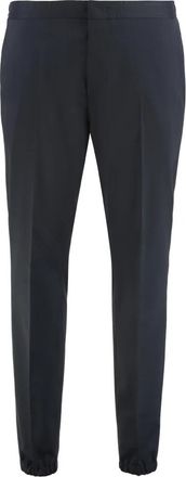Ermenegildo Zegna Pantalon in wolmix - Heren - Slim Fit Broeken - Blauw - 2XL - Wol - Broeken