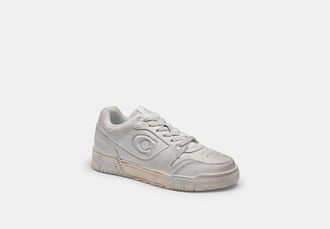Coach Womens Soho Sneaker in White, Size 6.5