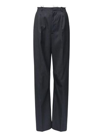 Maison Margiela pinstripe frayed trousers - Grey