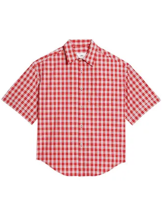 Ami checked short-sleeve shirt - unisex - Cotton - S - Red