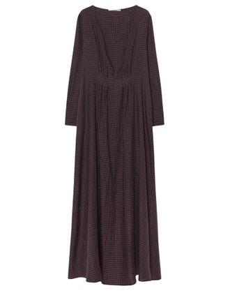 Pomandere Gingham Flannel Maxi Dress