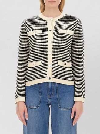 Tory Burch kendra cardigan contrast trim front pockets