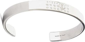 Maison Margiela Numeric Minimal Signature Cuff Armband - Dames - Armbanden - Grijs - M - Accessoires
