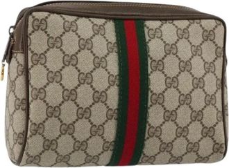 Gucci Pre-owned Cross Body Bags, female, Beige, Size: ONE SIZE Pre-owned Clutch Bag