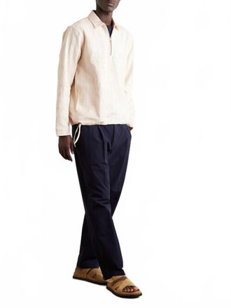 Orlebar Brown Mens Oglio Flight Of Fantasy Shirt In White Sand