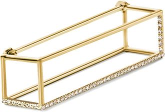 Shihara Orecchino singolo Prism 30 in oro giallo 18 carati con diamante