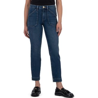 Kut from the Kloth Reese Ankle Slim Straight Leg Utility Jeans in Interwined at Nordstrom Rack, Size 18 (Similar To 14W)