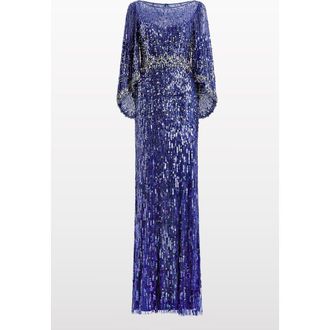 Jenny Packham Ines Sequin-Embellished Dress in Delphinium at Nordstrom, Size 16 Uk