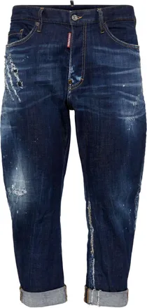 Dsquared2 distressed tapered jeans - men - Cotton/Elastane - 44 - Blue