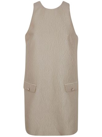 Twin-Set Mini-jurk met jacquard - Beige