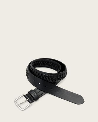 AllSaints Gus Woven Leather Belt