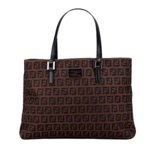 Fendi Pre-owned Tote Bags, female, Brown, Size: ONE SIZE Pre-owned Canvas Tote Bag