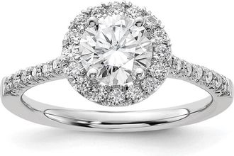 Diamond2Deal 14k White Gold Lab Grown Diamond Wedding Band Ring 0.33Ct Clarity- VS Color- D-E