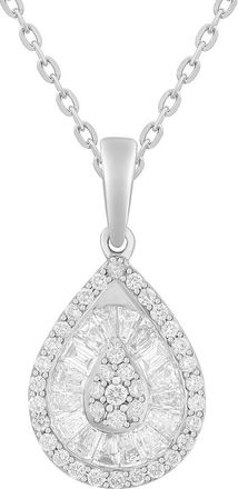 Grown Brilliance 14KT White Gold 0.50 Carat Lab Grown Diamond Pendant Necklace for Women