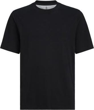 Brunello Cucinelli Cotton jersey crew neck T-shirt in Black at Nordstrom, Size Xxx-Large Eu