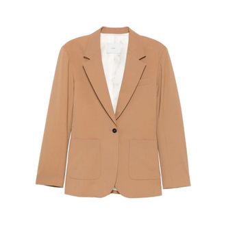 Covert Blazers, female, Brown, Size: 2XS Notched-Lapel Single-Button Jacket