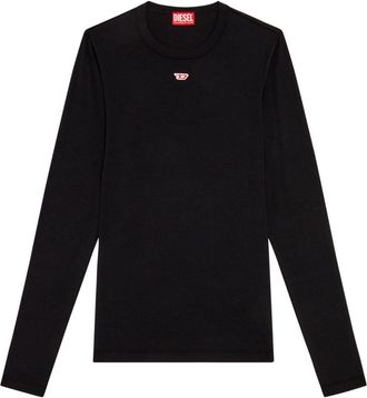 Diesel D-Ribber long-sleeved T-shirt - men - Cotton/Elastane - S - Black