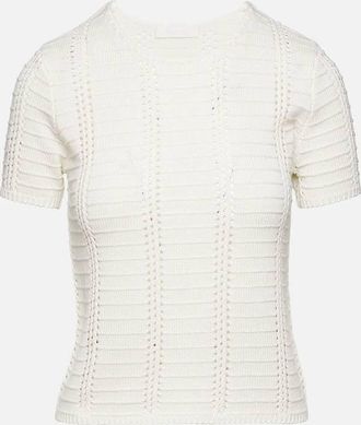 Sablyn Womens Jayden Shrunken Short Sleeve Crew Top In Gardenia