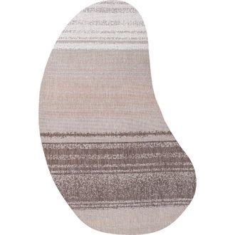 Jonathan Y Designs Evan Modern Rustic Organic Curve Indoor/Outdoor Shaped Area Rug in Gradient Brown at Nordstrom, Size 8Ft 0In X 10Ft 0In