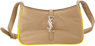Saint Laurent Le 5 &agrave; 8 Leren Schoudertas - Heren - Schoudertassen - Beige - ONE Size - Leer - Tassen