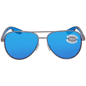 Costa PELI Blue Mirror Polarized Glass Pilot Unisex Sunglasses 6S4002 400211 57