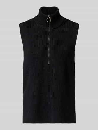 Soyaconcept Pullunder mit Stehkragen und Reißverschluss Modell Julia in Black, Größe XXL