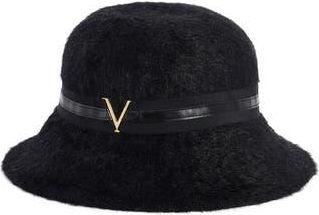 Vince Camuto Fuzzy Cloche Hat in Black at Nordstrom Rack