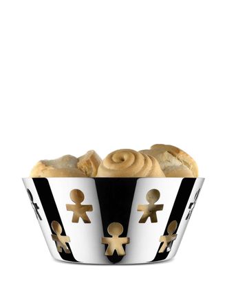 Alessi figure-cut bread basket (23 cm) - unisex - stainless steel - One Size - Grey