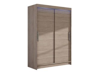 Mirjan24 Armario Closico Pacron I, Trufa Roble, 200x120x58cm, Puertas De Armario: Correderas, N&uacute;mero De Estantes: 5, Led