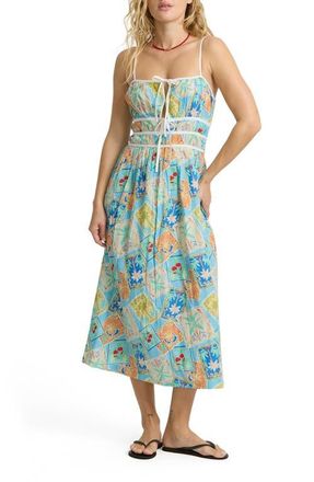 Billabong Palm Grove Midi Dress in Dream Blue at Nordstrom, Size X-Small