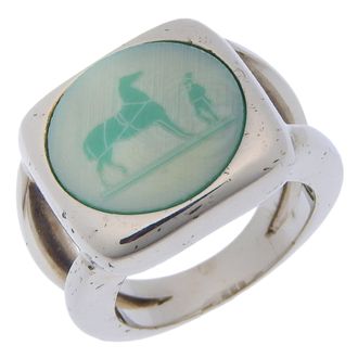 Herm&egrave;s Silver 925 Band Ring (Pre-Owned)