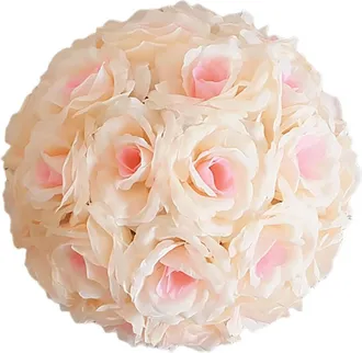 OEM Bola De Rosa Artificial Realista De 15 Cm, De Color Rosa Claro, Ideal Para La Decoraci&oacute;n De Centros De Mesa De Bodas Y Fiestas, A Juego Con La Tem&aacute;tic