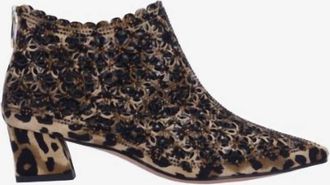 J. Rene&eacute; Womens Jacinta Booties In Brown/black Animal Print/studs