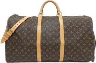 Louis Vuitton Brown Coated Canvas Boston Bag (Pre-Owned)