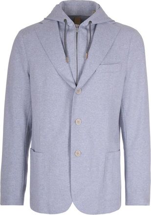 Eleventy Blazers - Heren - Blazers - Blauw - M - Katoen - Jassen
