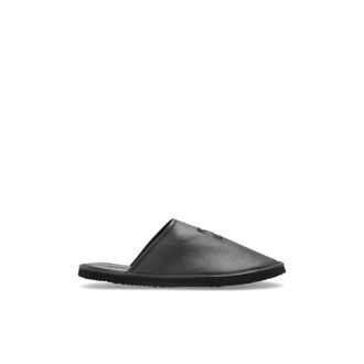 Off-white Slippers, male, Black, Size: 11 US Slides with embroidered logo