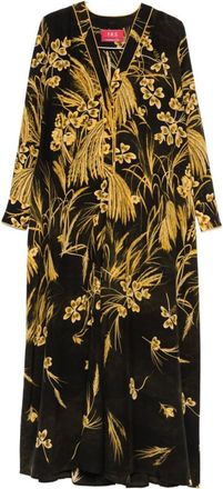 F.R.S. For Restless Sleepers Brown Floral-print Maxi Dress