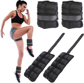 Trade Shop Trade Shop - Set 2 Pesi Polsi E Caviglie 2,25 Kg Allenamento Palestra Aerobica Fitness Nero