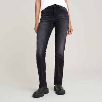 G-Star Strace Straight Jeans - Zwart - Dames