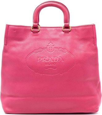 Prada Pre-owned Prada Vitello Daino Embossed Canapa Logo Open Convertible Tote SS0WJKYZU3O7S03Z