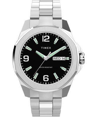 Timex Trend Essex Mens Silver Watch TW2W92700 Stainless Steel - One Size