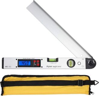 OEM Transportador De &Aacute;ngulos Digital De 400 Mm - Rango De Medici&oacute;n De 0 A 225&deg; - Pantalla Lcd Retroiluminada - Niveles De Burbuja Para Techos E Ingenier&iacute;a