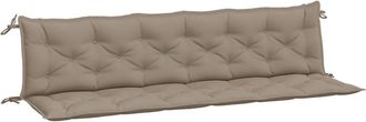 vidaXL Cojines De Banco De Jard&iacute;n 2 Uds Tela Oxford Taup&eacute; 200x50x7 Cm Vidaxl