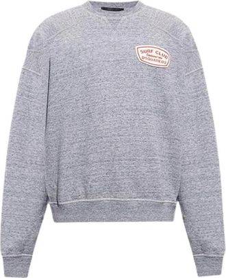 Dsquared2 Katoenen sweatshirt met ronde hals - Heren - Sweatshirts - Grijs - M - Katoen - Hoodies & sweatvesten