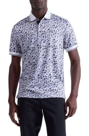 Bugatchi Three-Button Performance Polo in Black at Nordstrom, Size Xx-Large