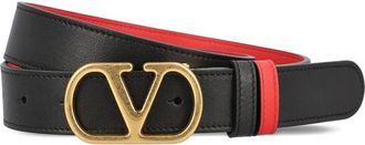 Valentino Garavani Belts, female, Black, Size: 90 CM Reversible VLogo Signature Belt