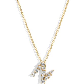 Lili Claspe Letter Pendant Necklace in Gold N at Nordstrom